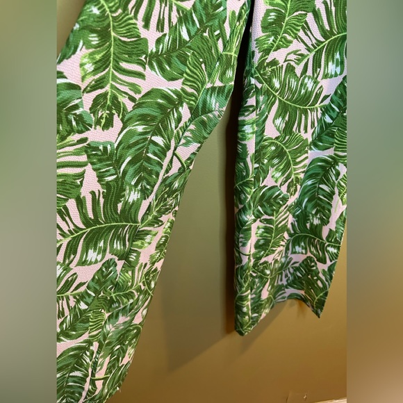 Eye of the Needle Leaf Pattern Slit Pants - S - Picture 3 of 11